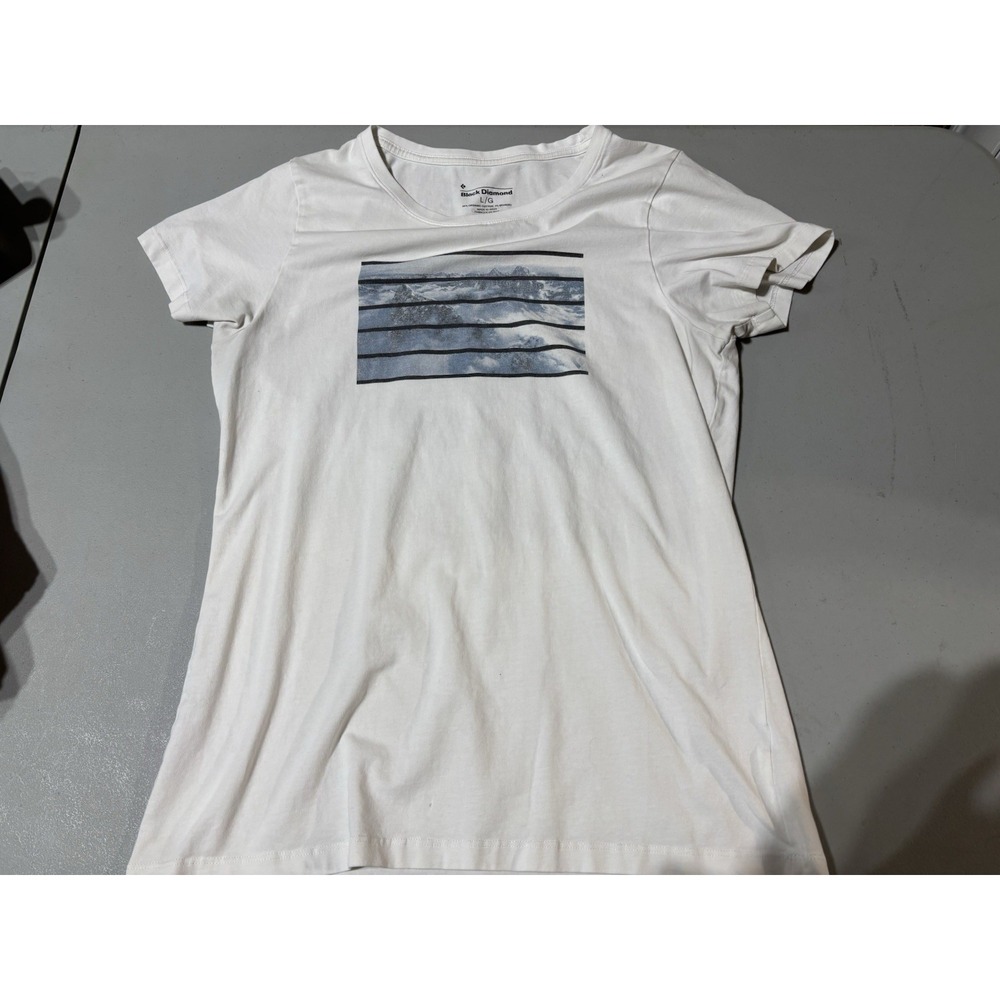 Women's Black Diamond Aerial View LG White T Shirt